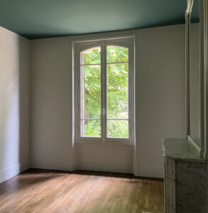 Comme Un Trait architecte d'intérieur architecture d'intérieur LE MANS SARTHE Pays de la Loire Rénovation d'un villa début de siècle Forbo Marmoleum sol linoléum winckelmans duravit korian belle époque couleur