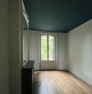 Comme Un Trait architecte d'intérieur architecture d'intérieur LE MANS SARTHE Pays de la Loire Rénovation d'un villa début de siècle Forbo Marmoleum sol linoléum winckelmans duravit korian belle époque couleur