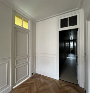 Comme Un Trait architecte d'intérieur architecture d'intérieur LE MANS SARTHE Pays de la Loire Rénovation d'un villa début de siècle Forbo Marmoleum sol linoléum winckelmans duravit korian belle époque couleur