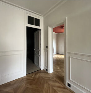 Comme Un Trait architecte d'intérieur architecture d'intérieur LE MANS SARTHE Pays de la Loire Rénovation d'un villa début de siècle Forbo Marmoleum sol linoléum winckelmans duravit korian belle époque couleur